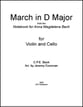 March in D Major from the Notebook for Anna Magdelena Bach Violin/Cello Duet P.O.D. cover